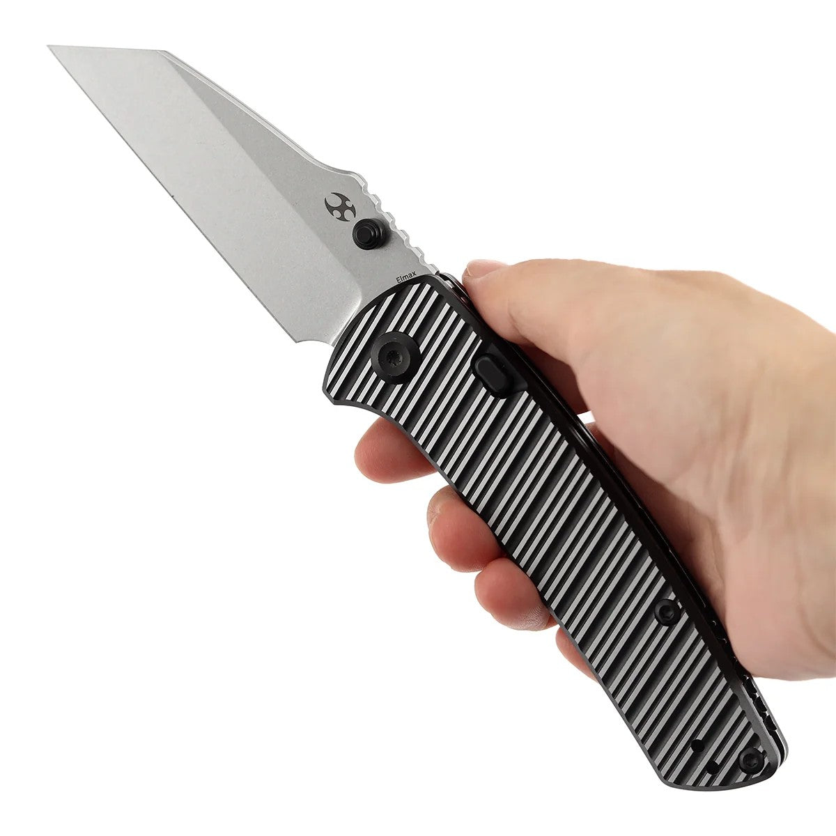 Kansept Main Street K1015H4 Elmax Blade Aluminum Handle Top Liner Lock Folding Knife
