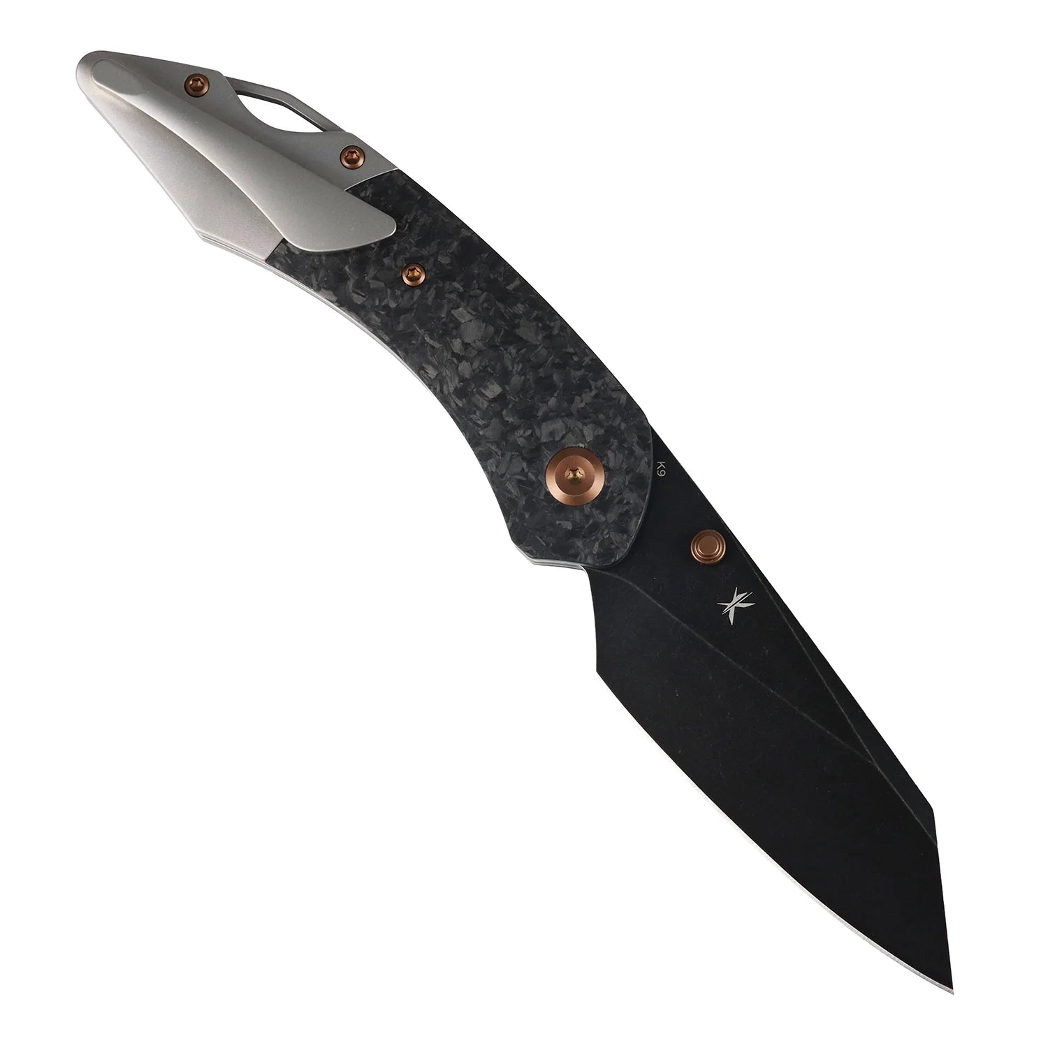 Kansept K9 K1151A1 CPM-S35VN Blade Carbon Fiber & Titanium Handle Bolster Liner Lock Folding Knife