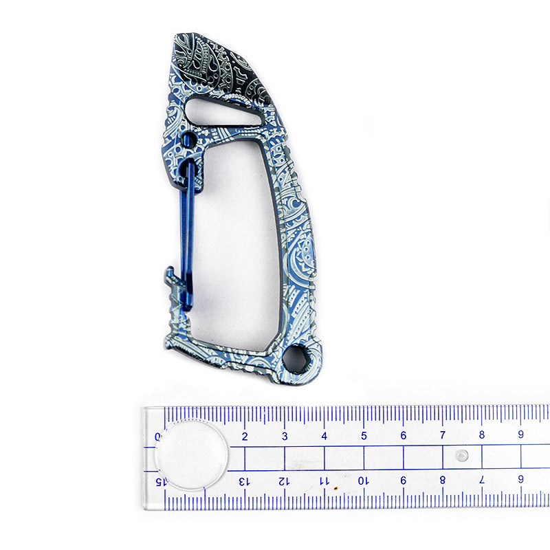 Ti2 Design Vox HALO 钛钥匙链蚀刻阳极氧化定制蓝色