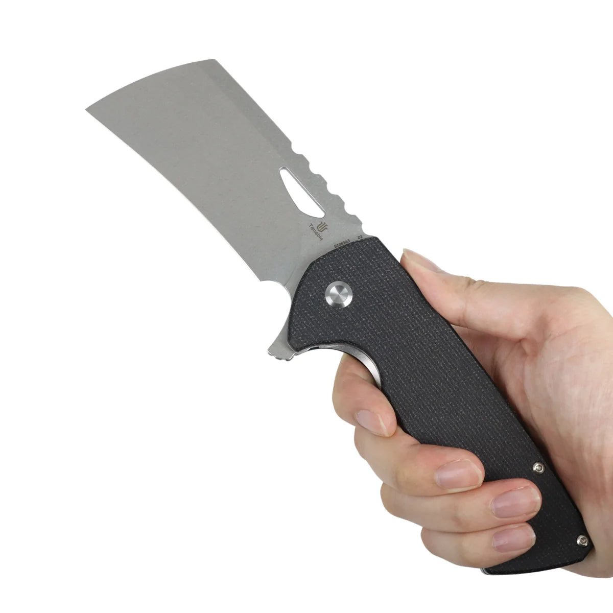 Tenable Leviathan B1083A3 D2 Blade Micarta Handle Liner Lock Folding Knife