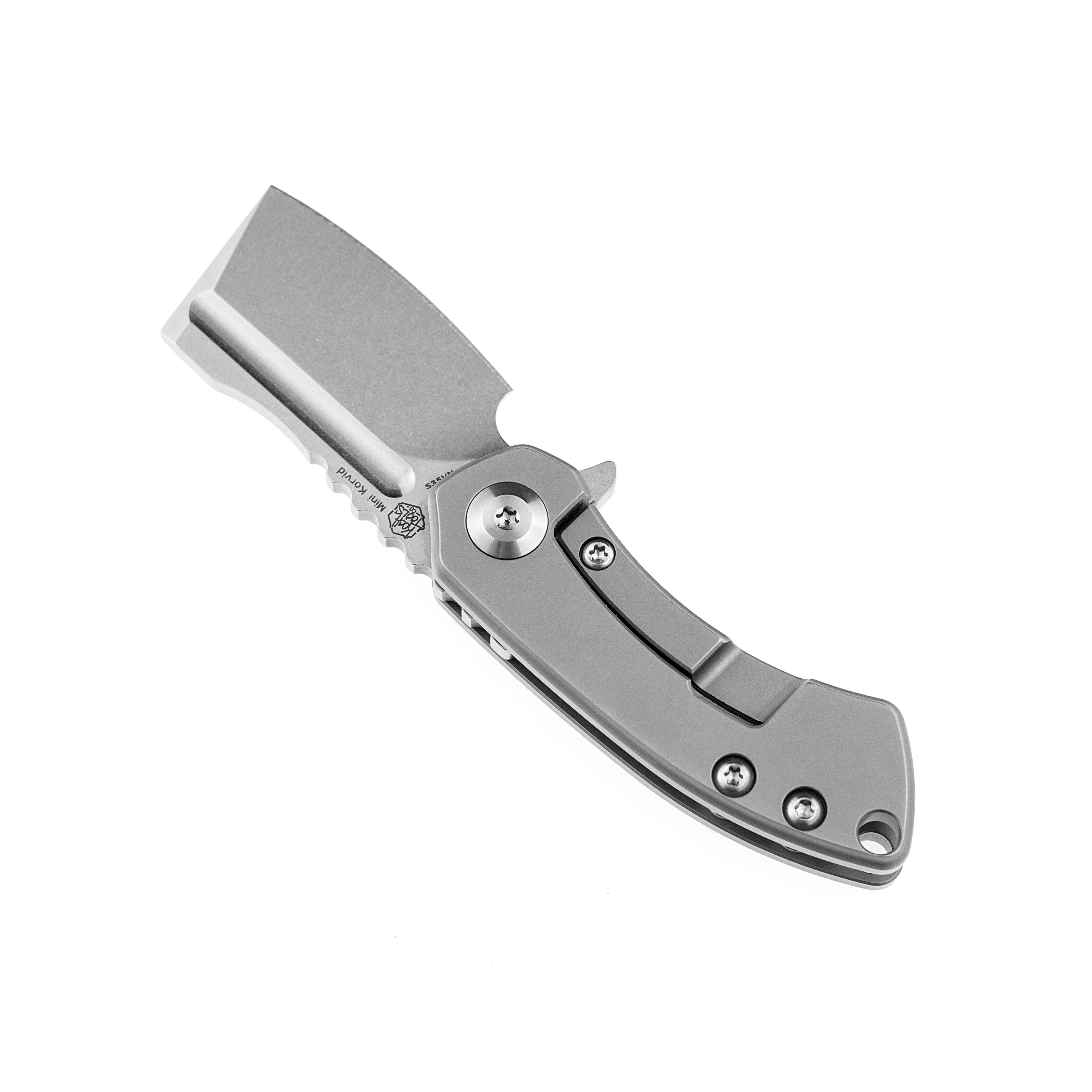 Kansept Knives Mini Korvid K3030A5 S35VN Blade Gradient Titanium Handle Frame Lock