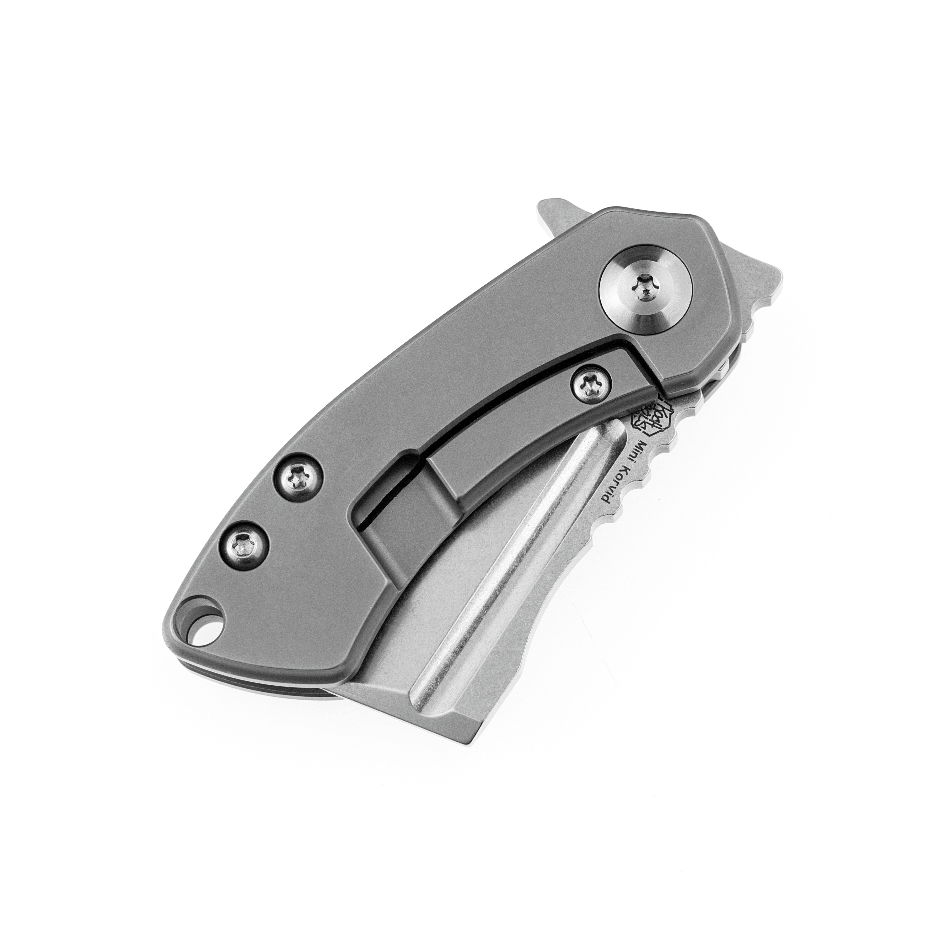 Kansept Knives Mini Korvid K3030A5 S35VN Blade Gradient Titanium Handle Frame Lock