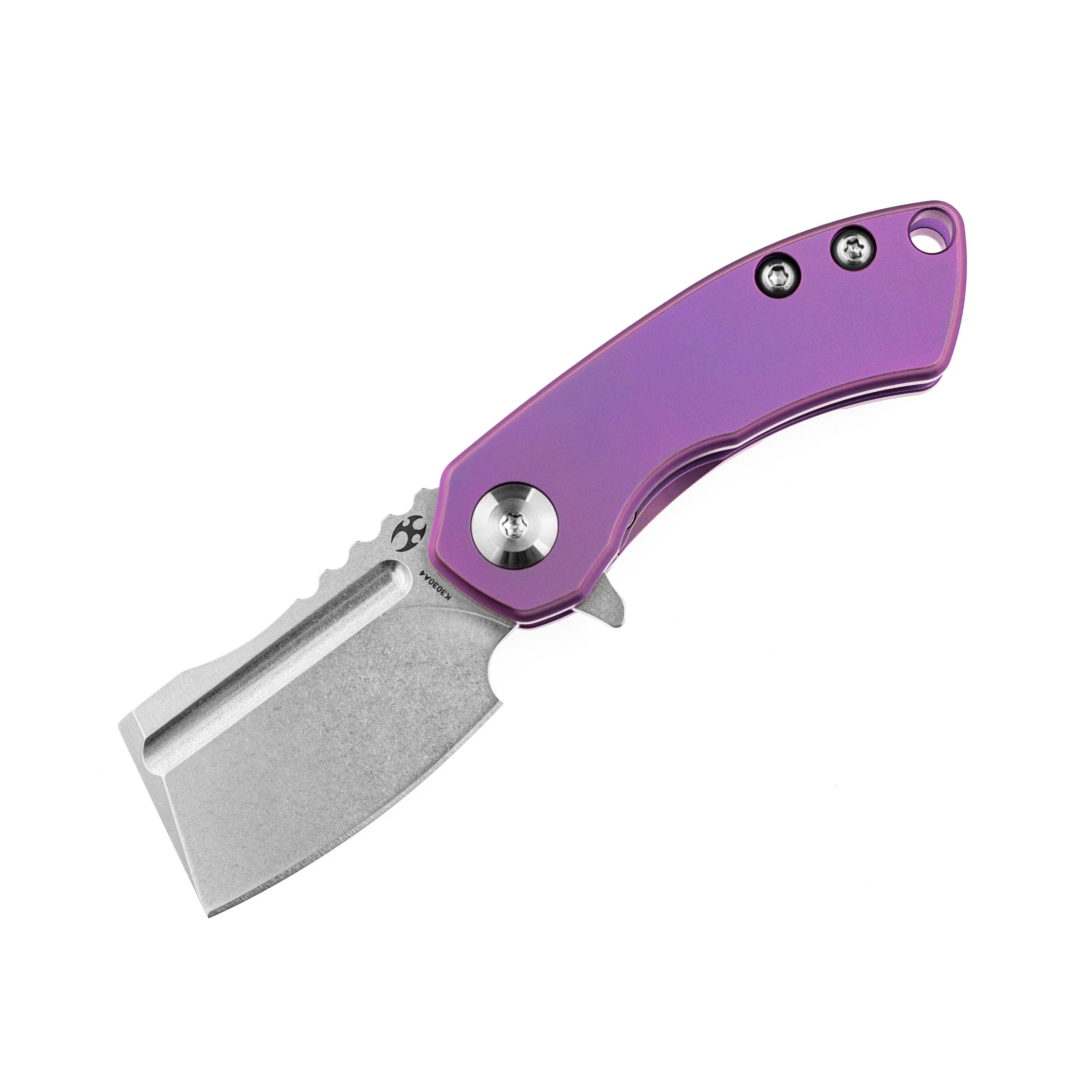Kansept Knives Mini Korvid K3030A4 S35VN Blade Purple Titanium Handle Frame Lock