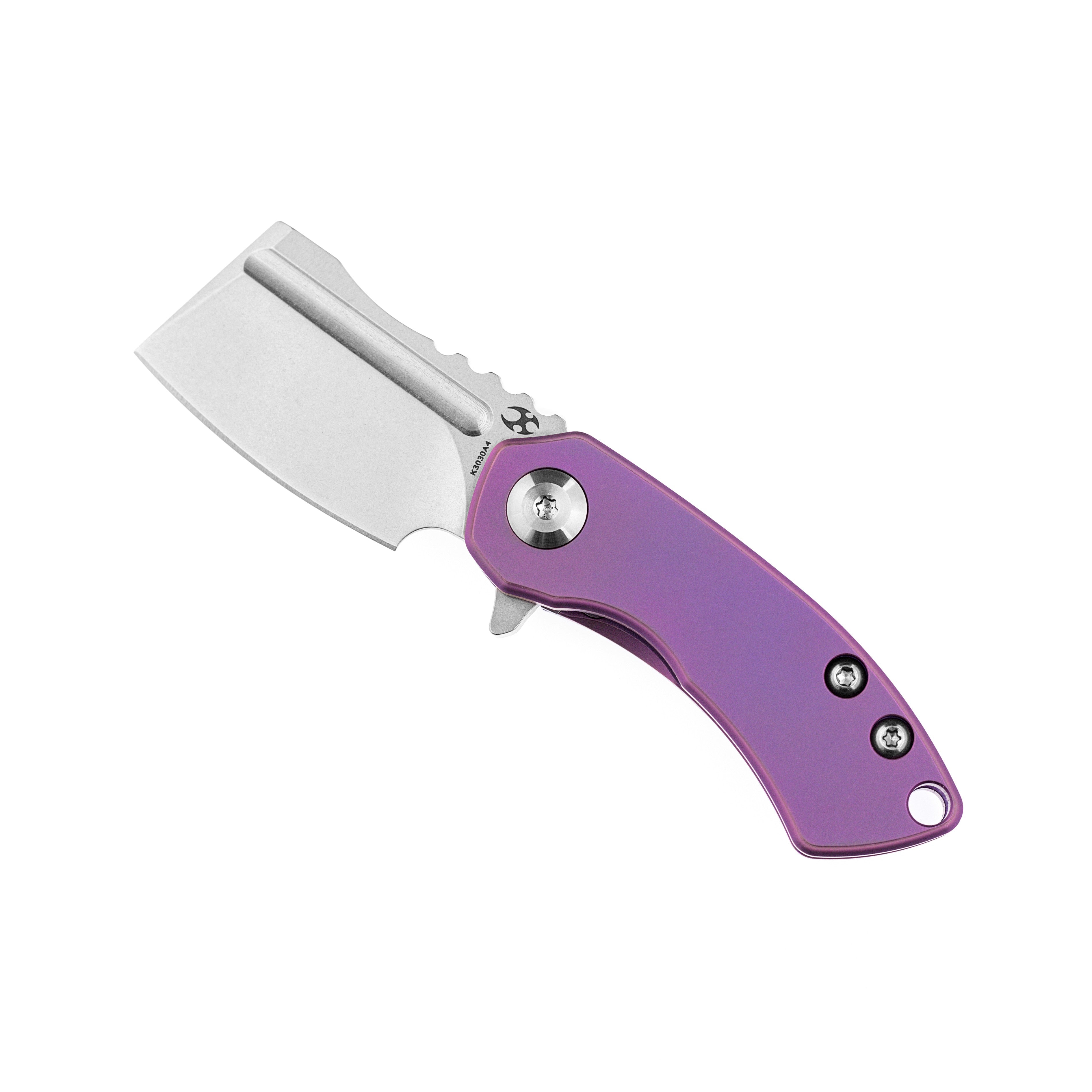 Kansept 刀具 Mini Korvid K3030A4 S35VN 刀片紫色钛手柄框架锁
