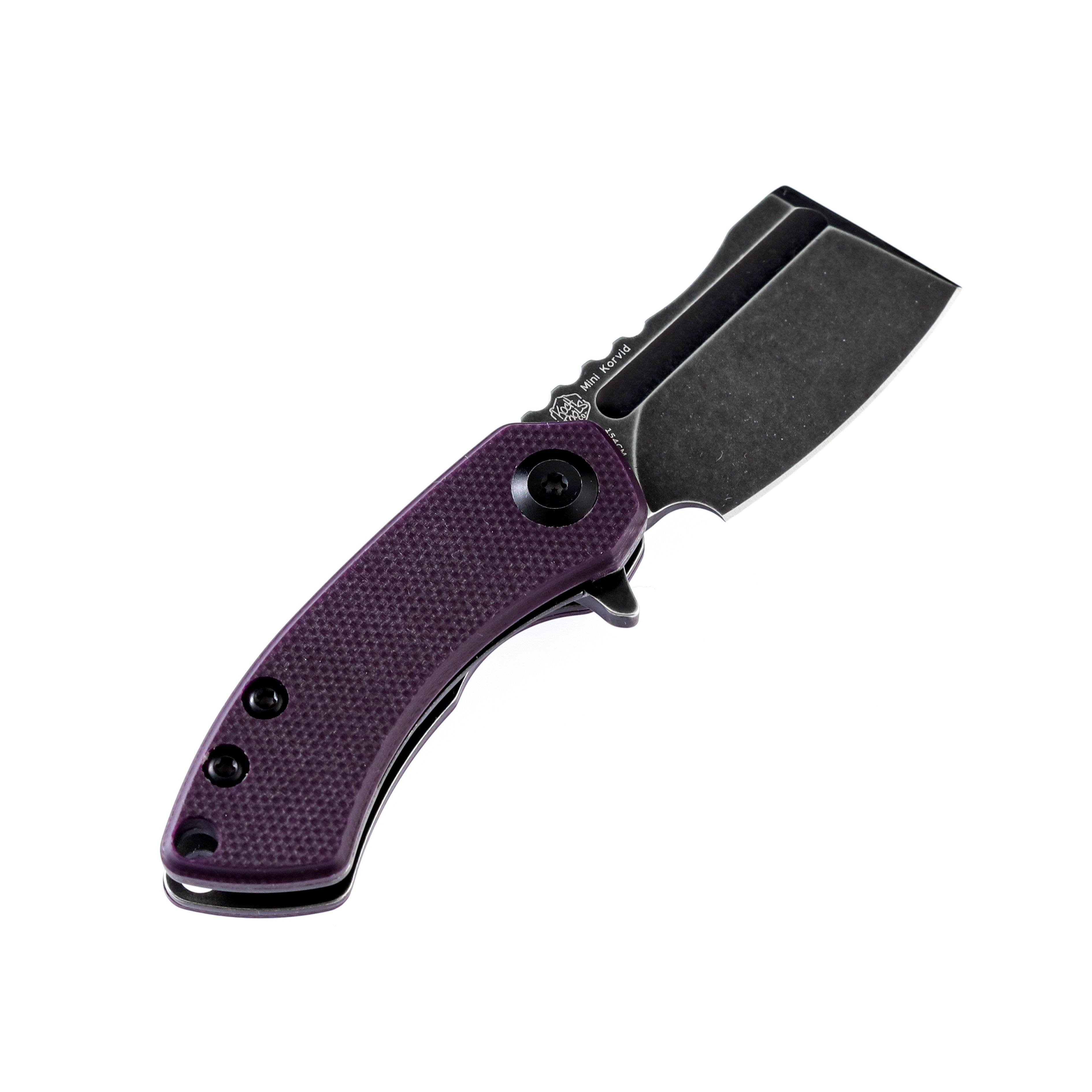Kansept Knives T3030A3 Mini Korvid 154CM Blade Purple G10 Handle Liner Lock Edc Knives