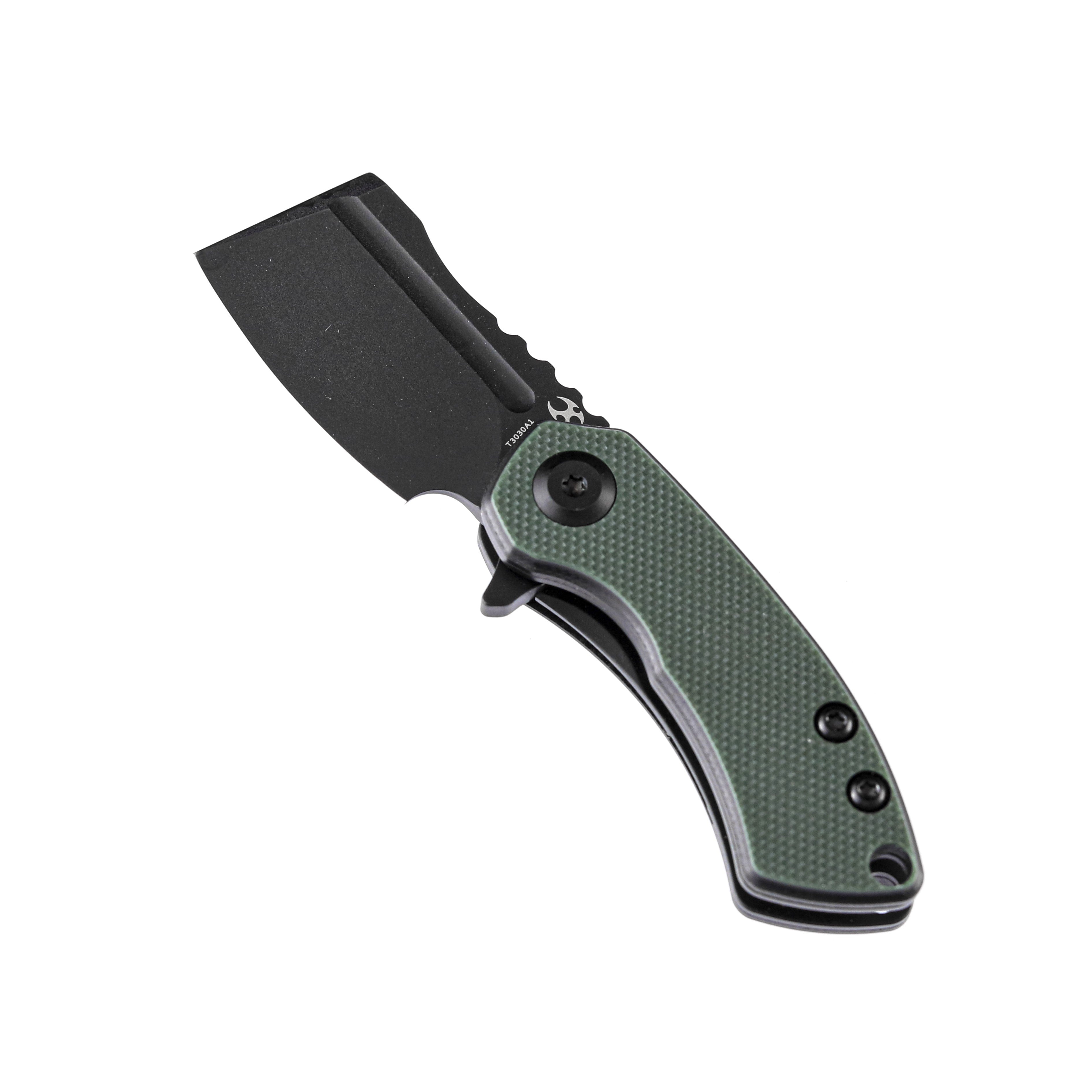 Kansept Knives T3030A1 Mini Korvid 154CM Blade Blackish Green G10 Handle Liner Lock Edc Knives