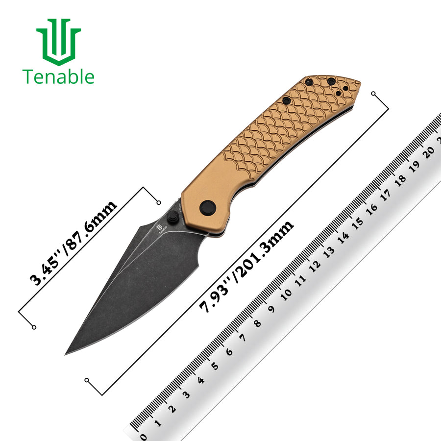 Tenable Fenrir B1034H11 Nitro-V Blade Aluminum Handle Top Liner Lock Folding Knife