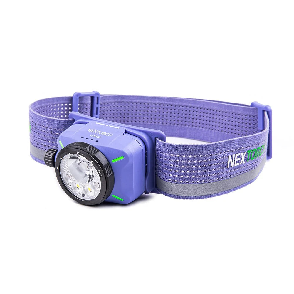 Nextorch eStar-Purple 1300 Lumen Ultra-Bright Headlamp | Dual-Light