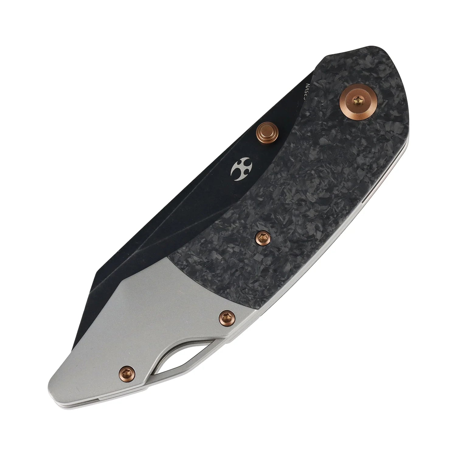 Kansept K9 K1151A1 CPM-S35VN Blade Carbon Fiber & Titanium Handle Bolster Liner Lock Folding Knife