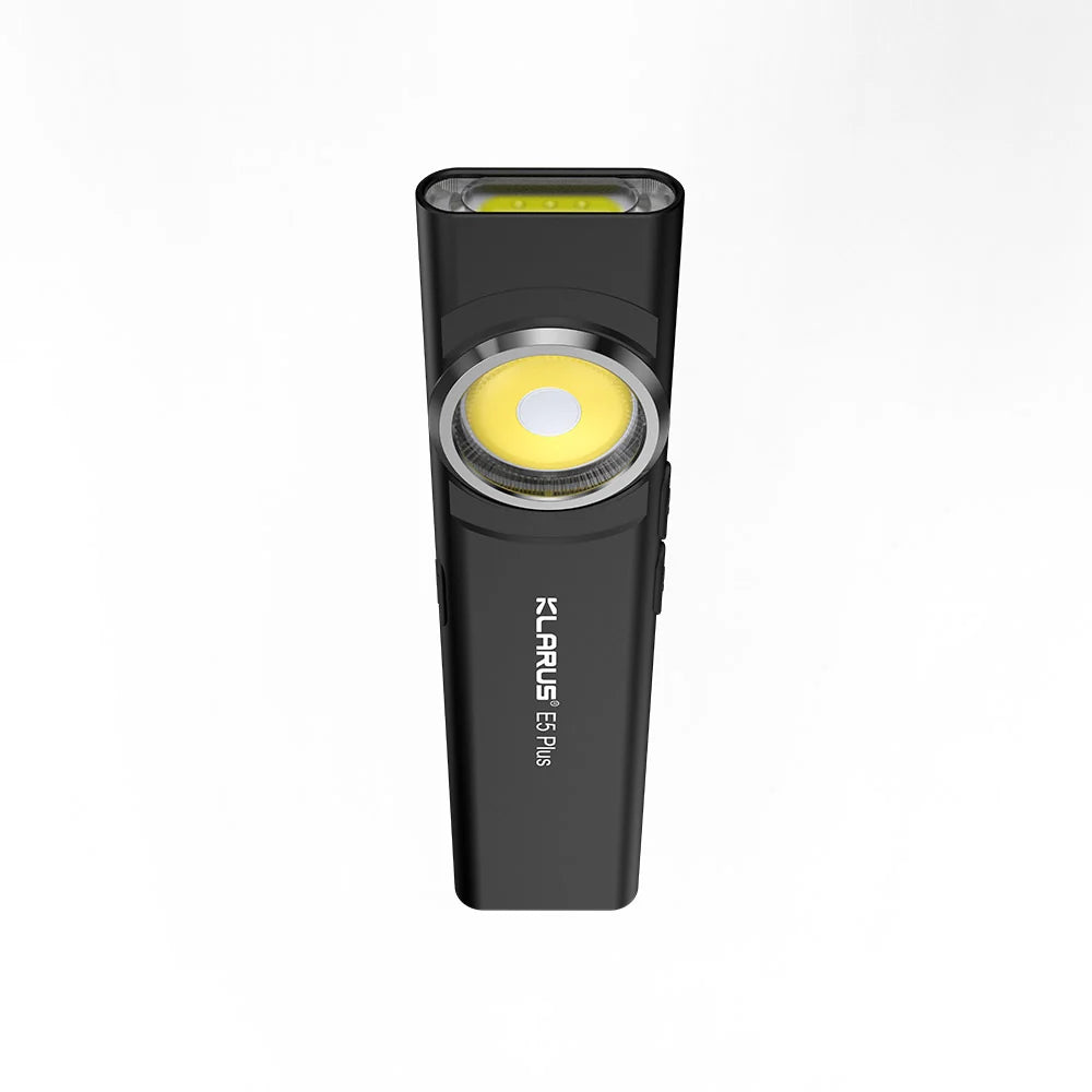 Klarus E5 Plus 650 Lumens Ultra Slim Dual-Switch Triple Lights Magnetic EDC Flashlight
