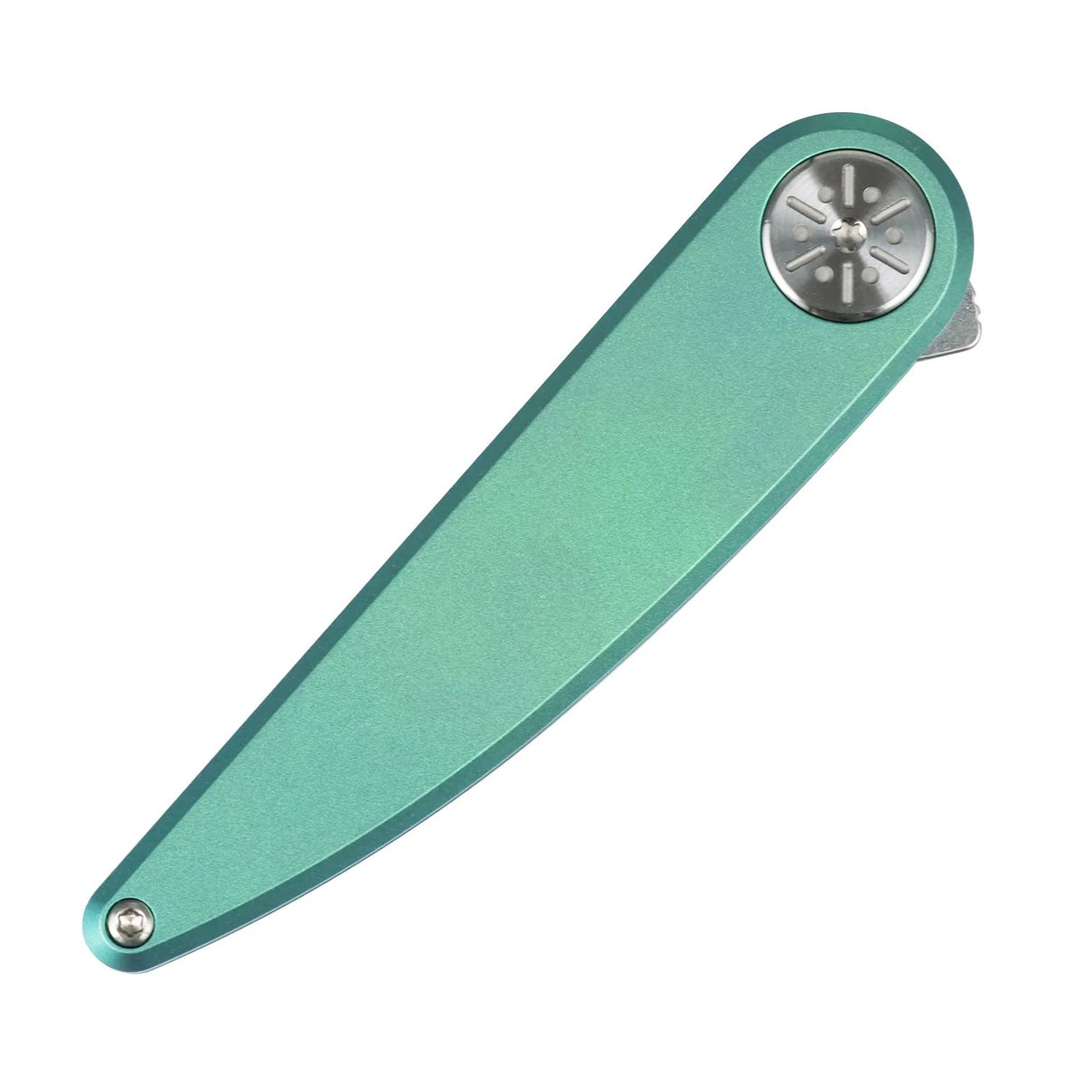 Kansept Symétrix K2141A2 CPM-S35VN Blade Green Anodized Titanium Handle Frame Lock Folding Knife