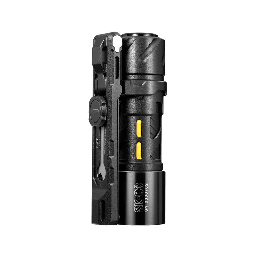 LOOP GEAR SK03 Pro Aluminum Black Hands Free All Direction Illumination Flashlight Darth Vader