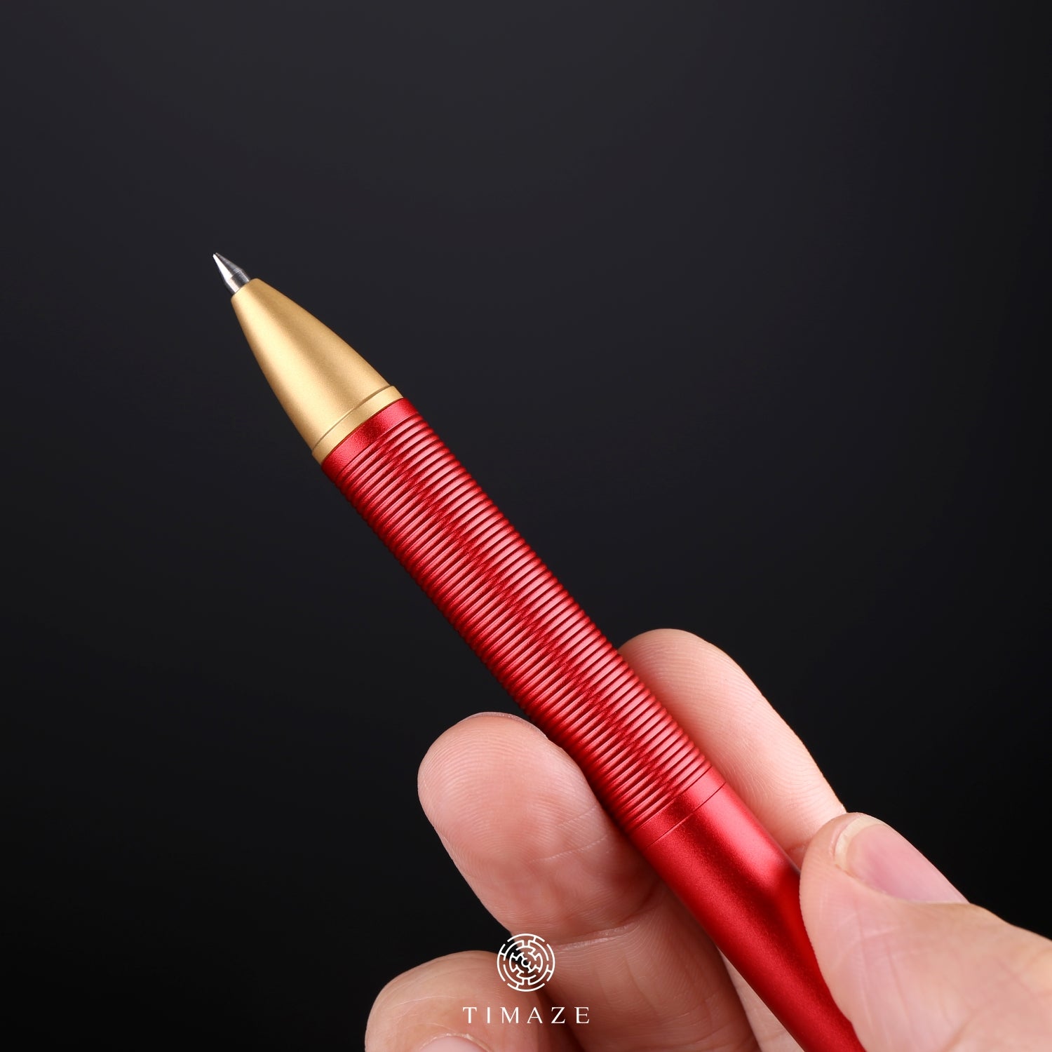 TIMAZE TAS-108-RG Titanium Bolt Pen PVD Red+Gold