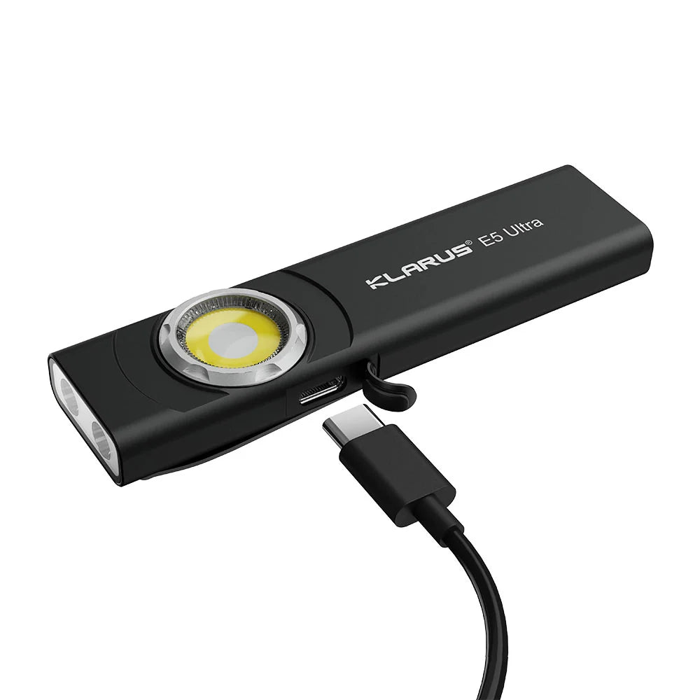 Klarus E5-Ultra 800 Lumens Flagship Ultra-Slim EDC with Triple Light Sources