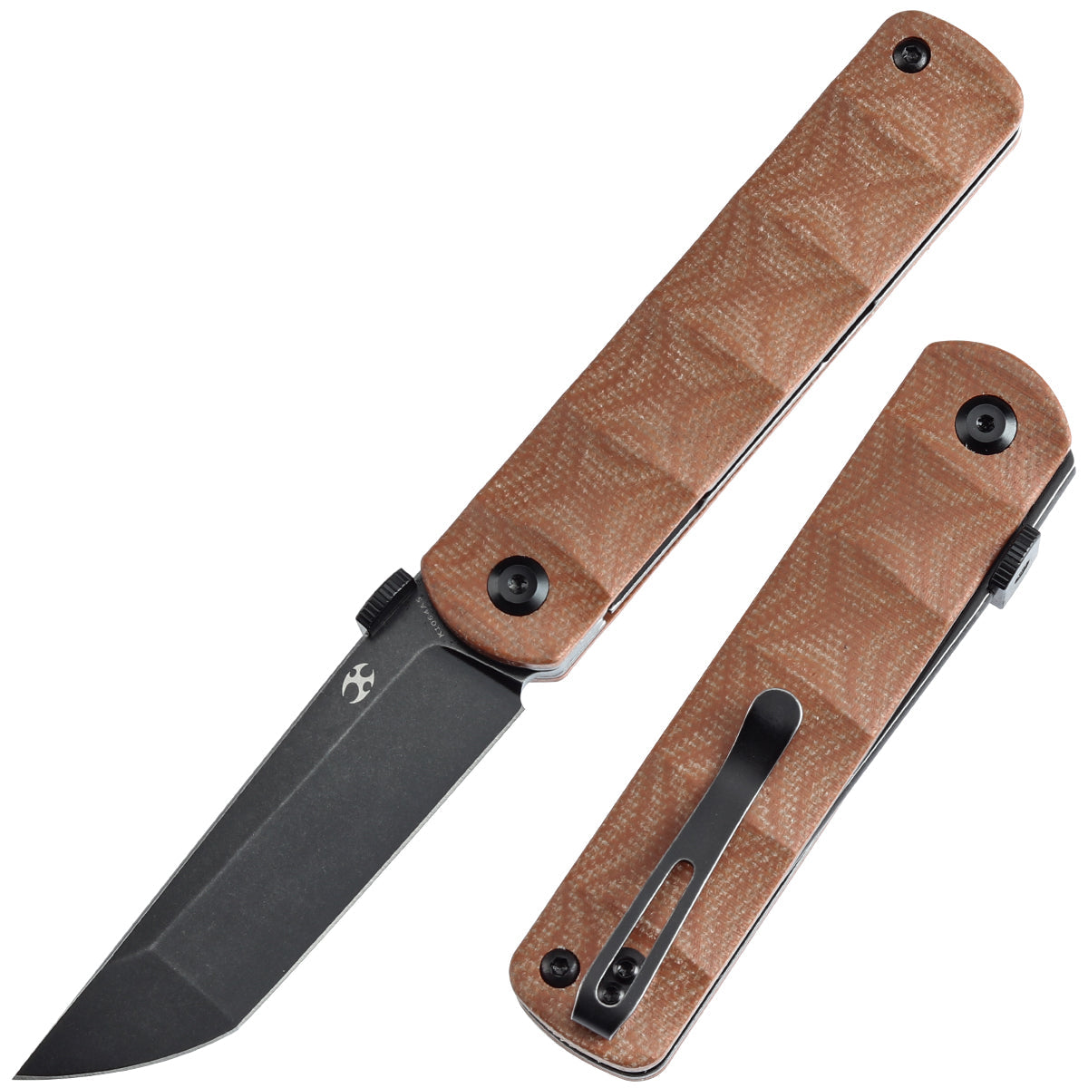 Kansept BTF K1064A5 CPM-S35VN Blade Brown Micarta Handle Edc Flipper Knife