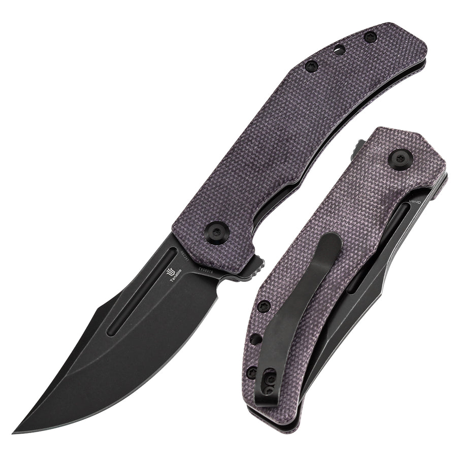 Tenable Orion B1089A2 14C28N Blade Purple Micarta Handle Liner Lock Folding knife