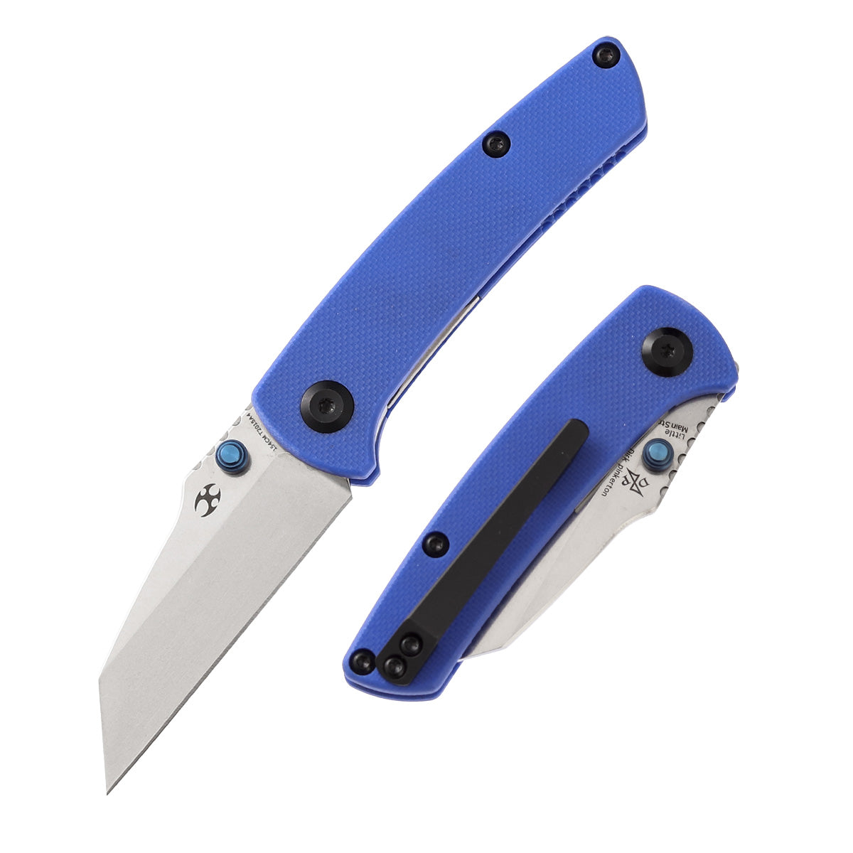 Kansept Little Main Street Flipper Knife T2015A4 154CM Blade Blue G10 Handle