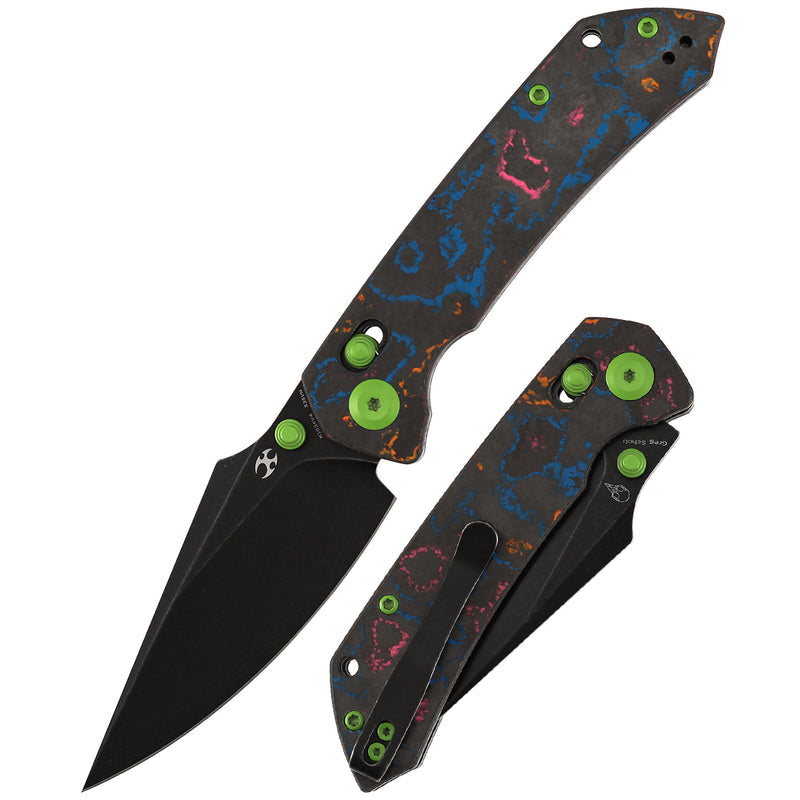 Kansept Fenrir K1034V4 CPM-S35VN Blade 80S Camo Carbon Fiber Handle Crossbar Lock Folding Knife