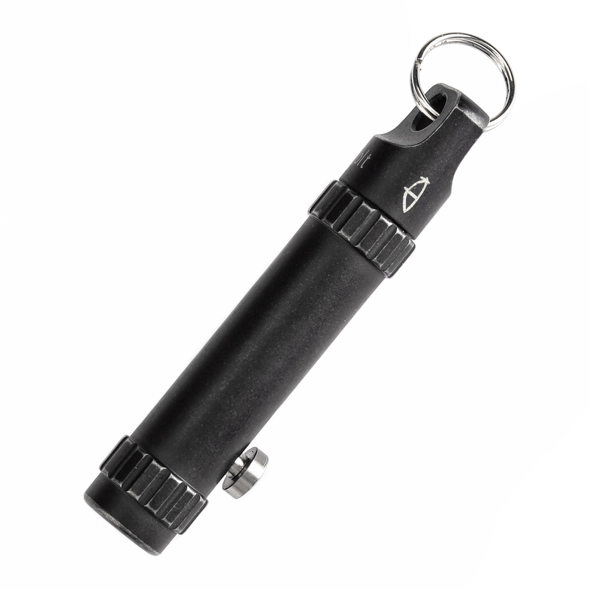 Kansept EDC Bolt Fidget G013A2 Black Titanium with Bolt Mechanism for Stress Relieving with Key Chain for Lanyard Hole