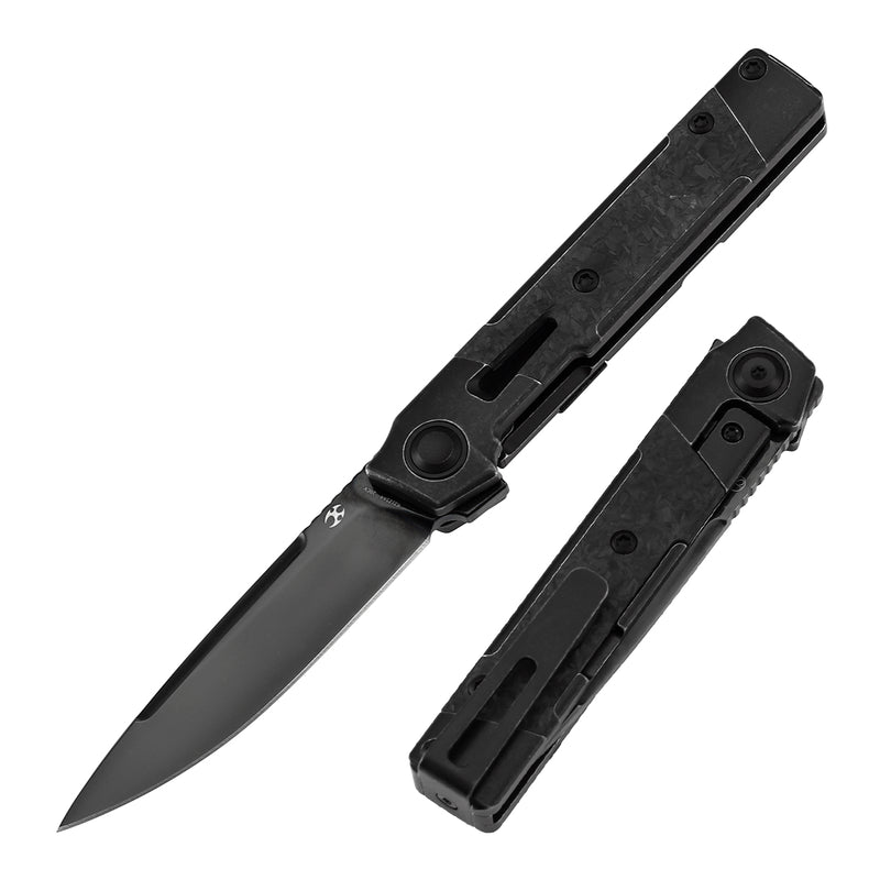 Kansept Kitpu K2123A4 CPM-20CV Blade Titanium with Carbon Fiber Handle Frame Lock Knife