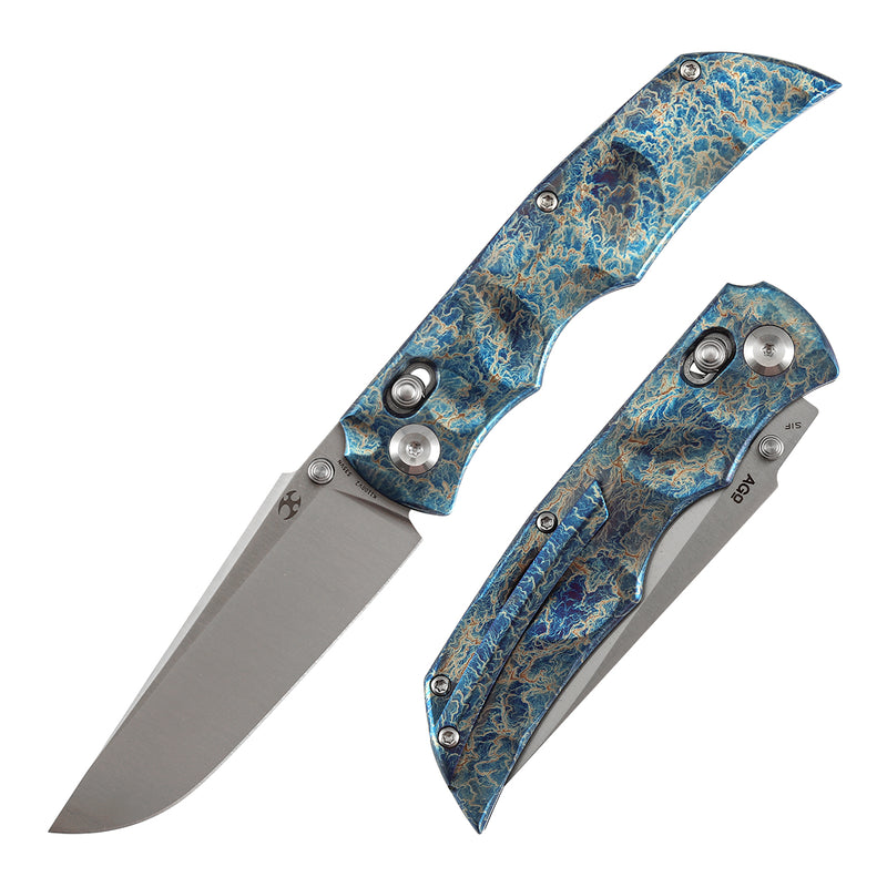 Kansept SIF K1100V2 CPM-S35VN Blade Titanium Handle Crossbar Lock Folding Knife