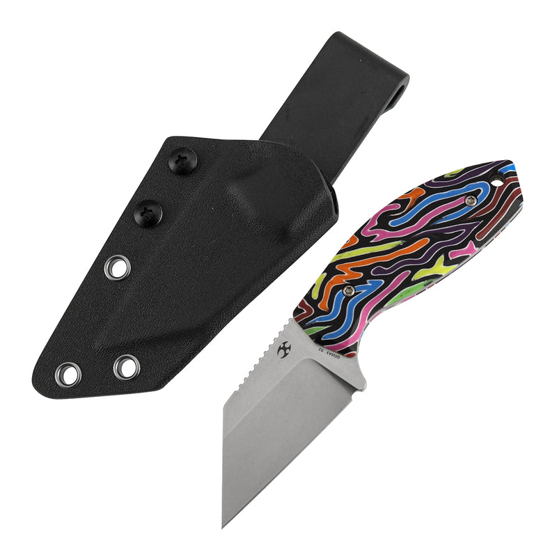 Kansept Siafu G016A3 D2 Blade Arcade Pattern G-mascus Handle Fixed Blade Knife