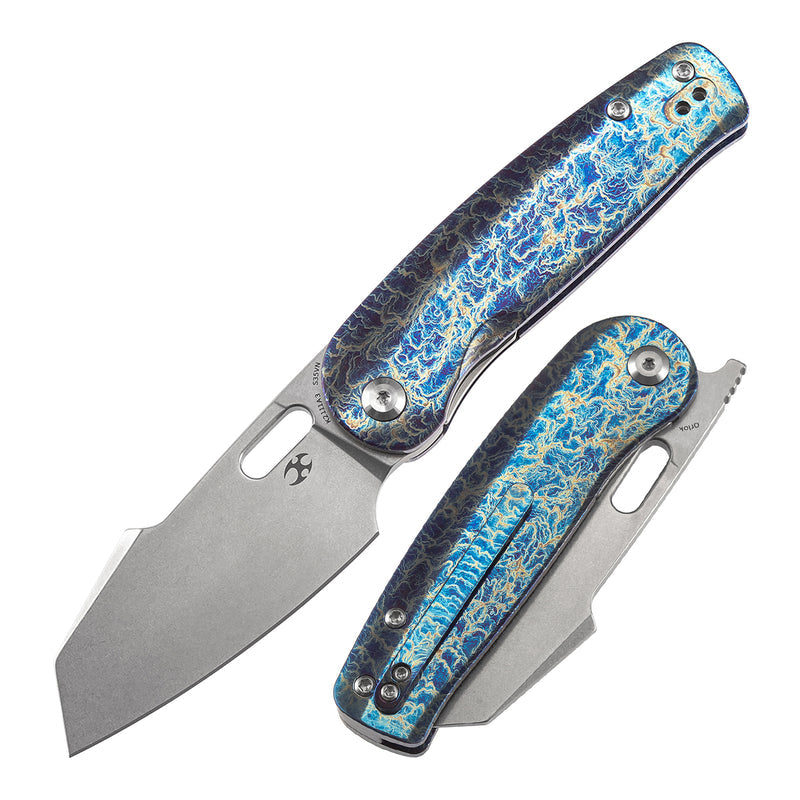 Kansept Orlok K2111A3 CPM-S35VN Blade Titanium Handle Nested Liner Lock Folding Knives