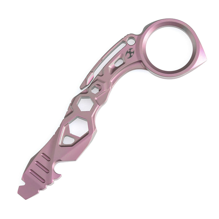 Kansept PryMate G008A3 Pink Anodized Titanium EDC Tool Prybar Bottle Opener