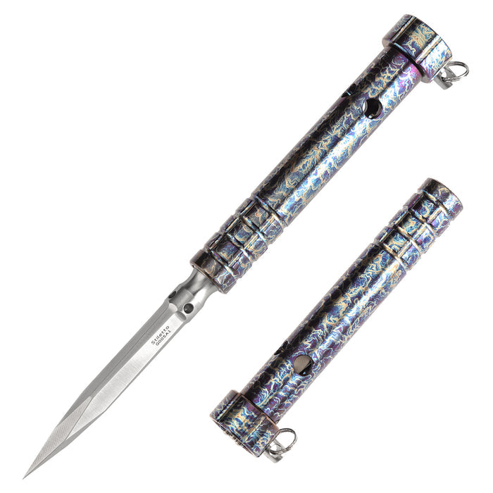 Kansept Stiletto G005A1 5CR13 Steel & Titanium with Lightning Strike Finish EDC Tool