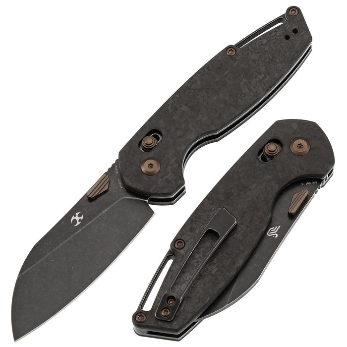 KANSEPT Model 6 K1022V1 CPM S35VN Blade Carbon Fiber Handle Crossbar Lock Knife