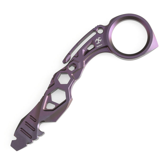 Kansept PryMate G008A4 Purple Anodized Titanium EDC Tool Prybar Bottle Opener