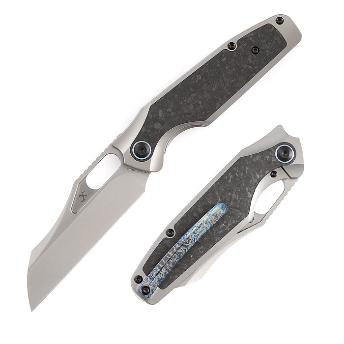 Kansept Tuckamore K1052A1 Folding Knife CPM-20CV Blade Titanium + Carbon Fiber Handle Frame Lock