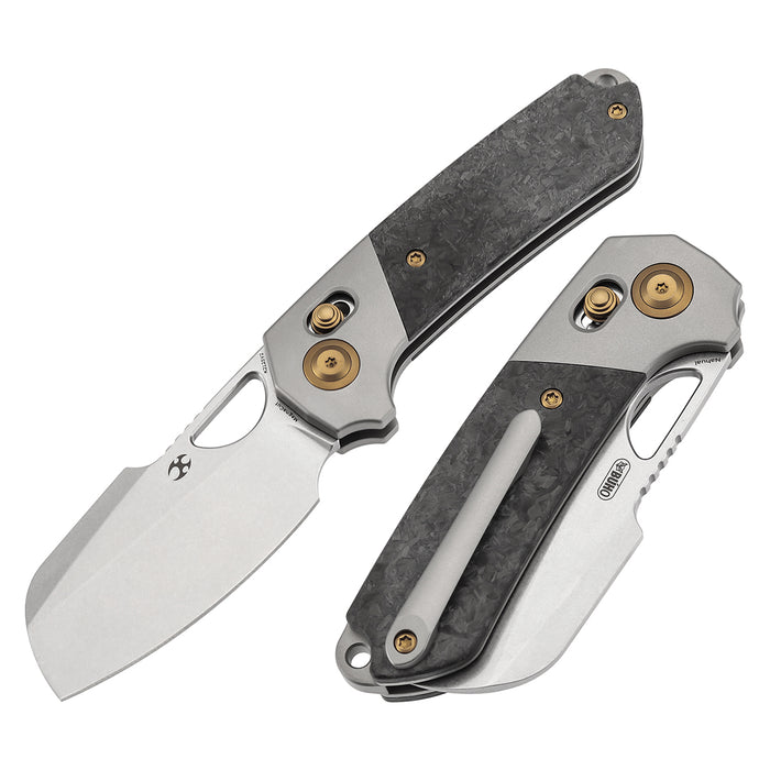 Kansept Nahual K2125V2 Magnacut Blade Titanium Shred Carbon Fiber Handle Crossbar Lock