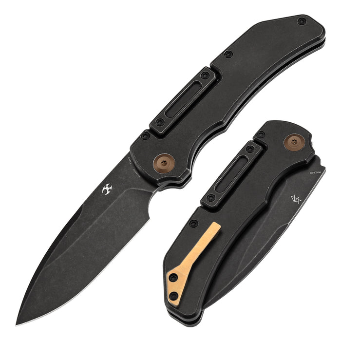 KANSEPT Hazard K1104H3 CPM-S35VN Blade Blackwash Titanium Handle Bali Lock Knife