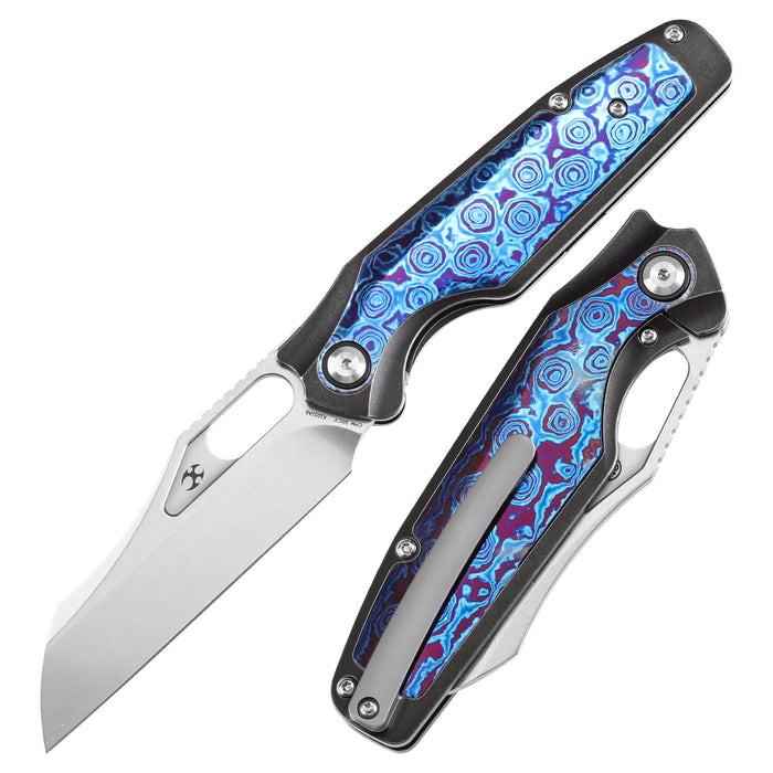 Kansept Tuckamore K1052A6 Folding Knife CPM-20CV Blade Titanium + Timascus Handle Frame Lock