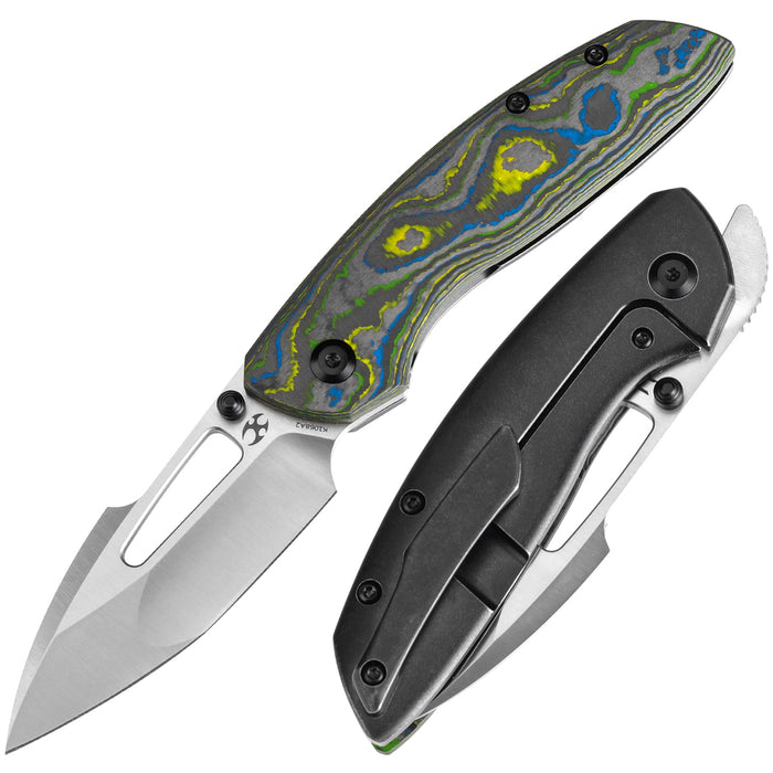 KANSEPT Link K1068A2 CPM 20CV Blade Carbon Fiber Blackwash Titanium Handle Frame Lock