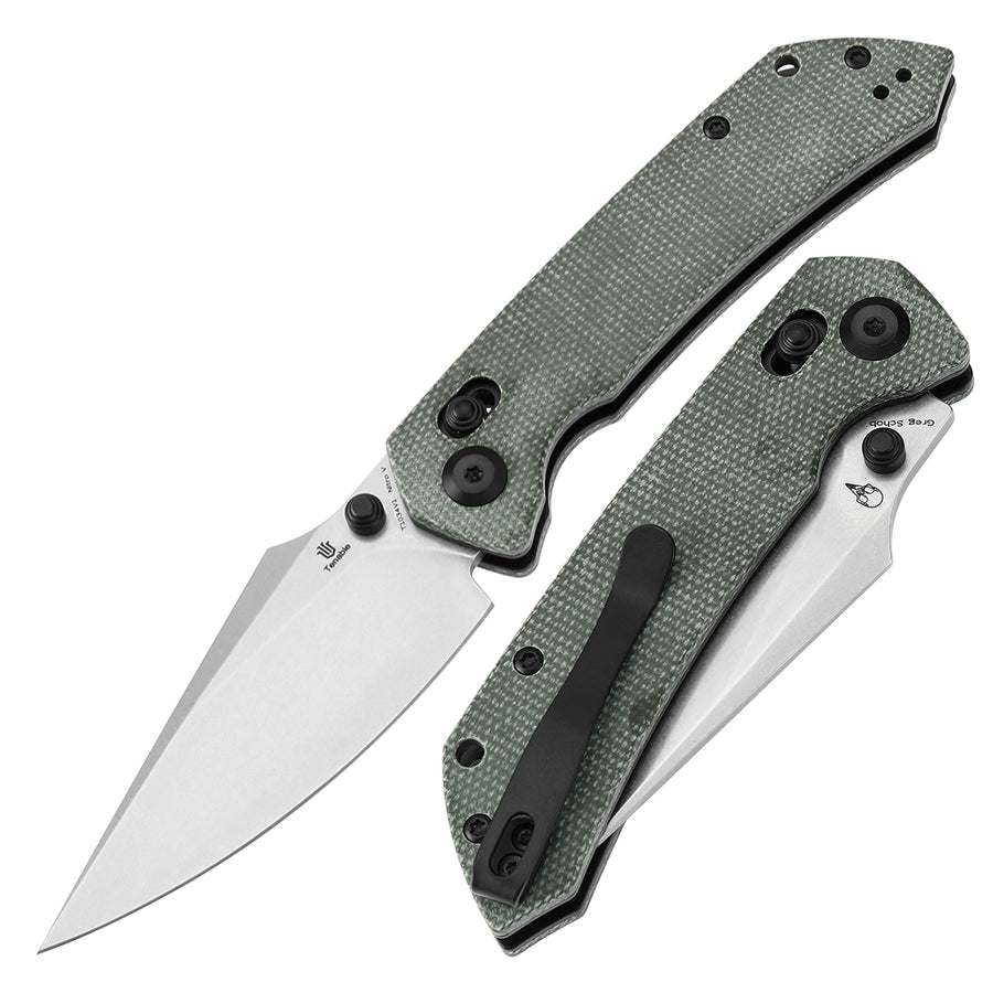 Tenable Fenrir T1034V1 Nitro-V Blade Micarta Handle Cross Bar Lock