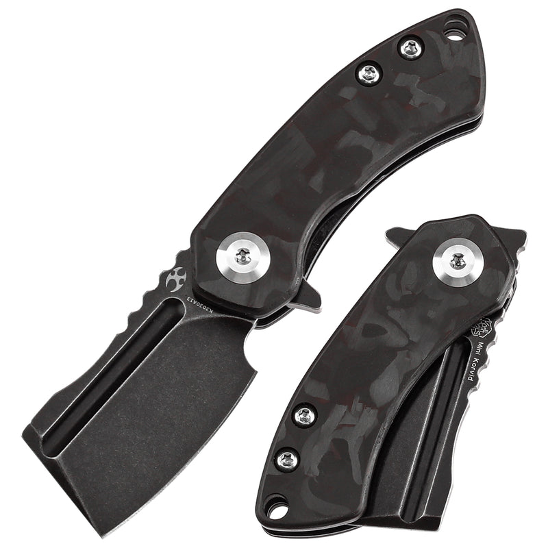 Kansept Mini Korvid K3030A13 Flipper Knife CPM S35VN Blade Carbon Fiber Handle Liner Lock