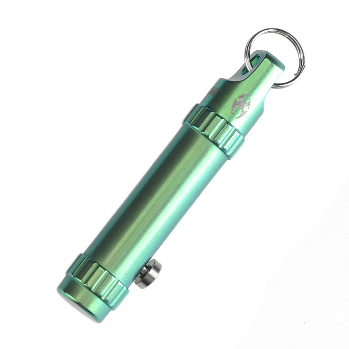 Kansept EDC Bolt Fidget G013A4 Green Titanium with Bolt Mechanism for Stress Relieving with Key Chain for Lanyard Hole
