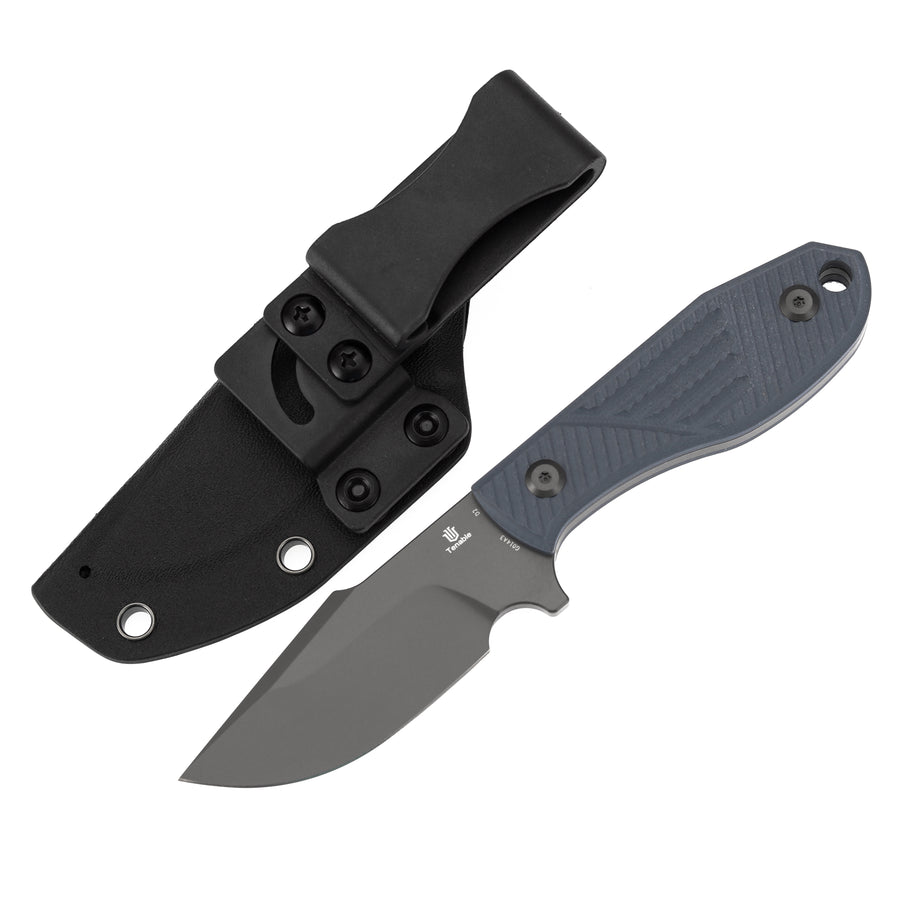 Tenable Tiny Dancer G014A3 Gray TiCn Coated D2 Blade Gray G10 Handle Fixed Blade