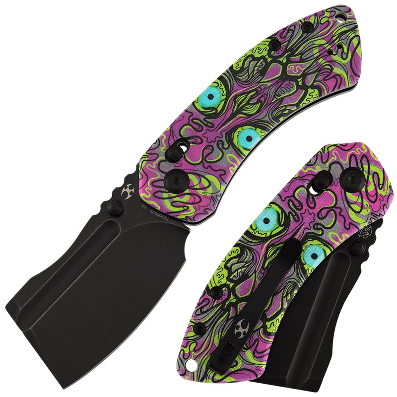 Kansept Korvid V TE2030V5 Blackwash D2 Blade Jade G10 Handle Crossbar Lock Folding Knife