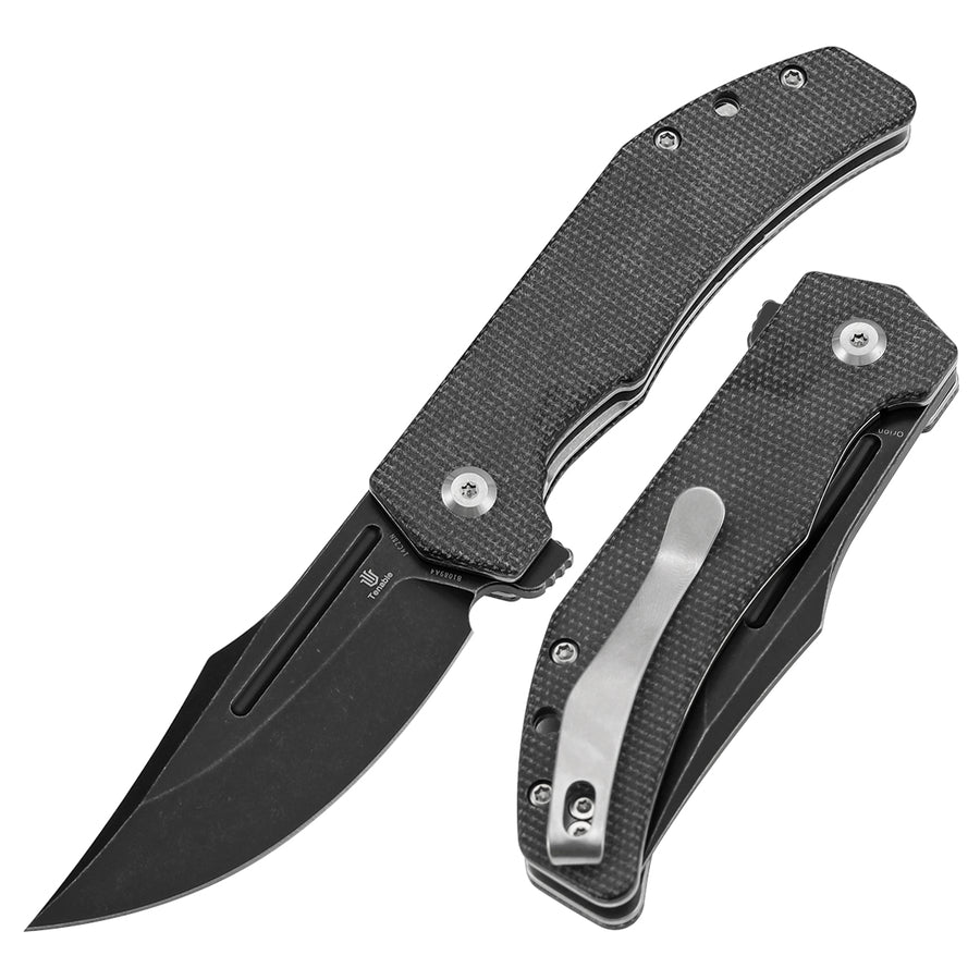 Tenable Orion B1089A4 14C28N Blade Black Micarta Handle Liner Lock Folding knife