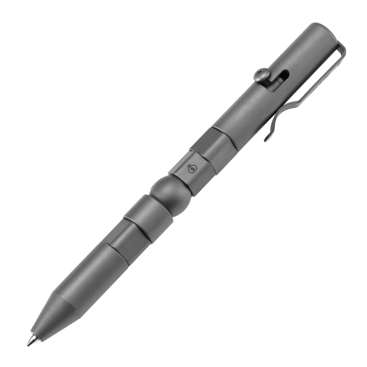 Kansept Titanium EDC Bolt-Action Pen G013P1– Rotable SHAPES with Beadblasted Titanium with Jackpot Vibes Pattern