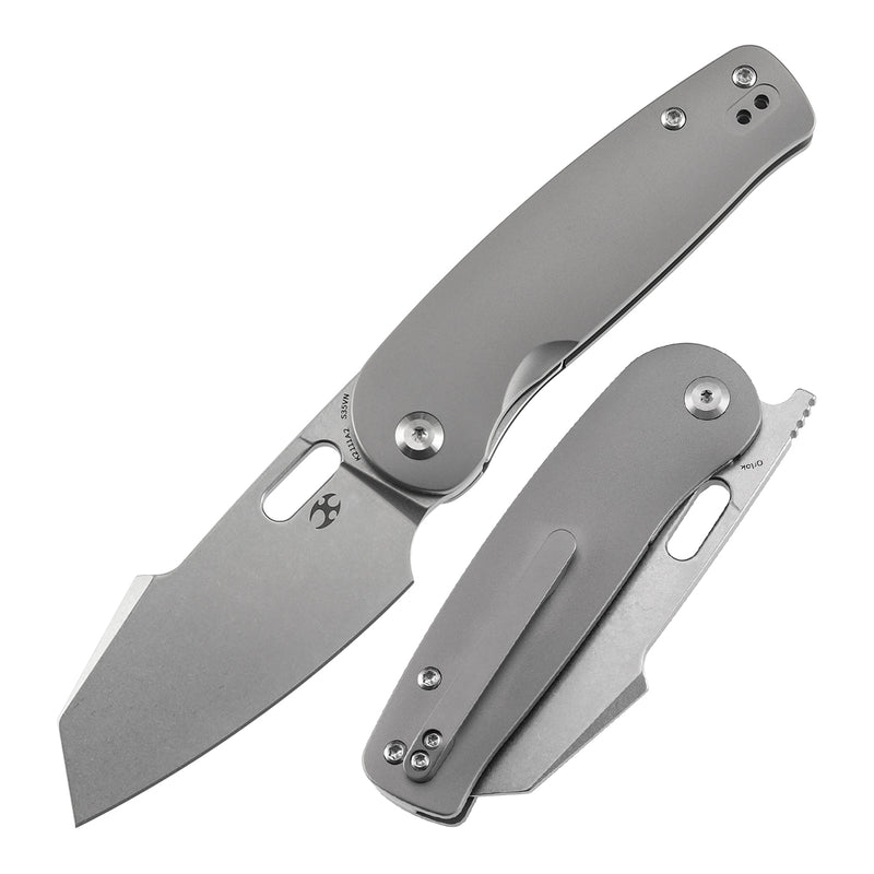 Kansept Orlok K2111A2 CPM-S35VN Blade Titanium Handle Nested Liner Lock Folding Knives
