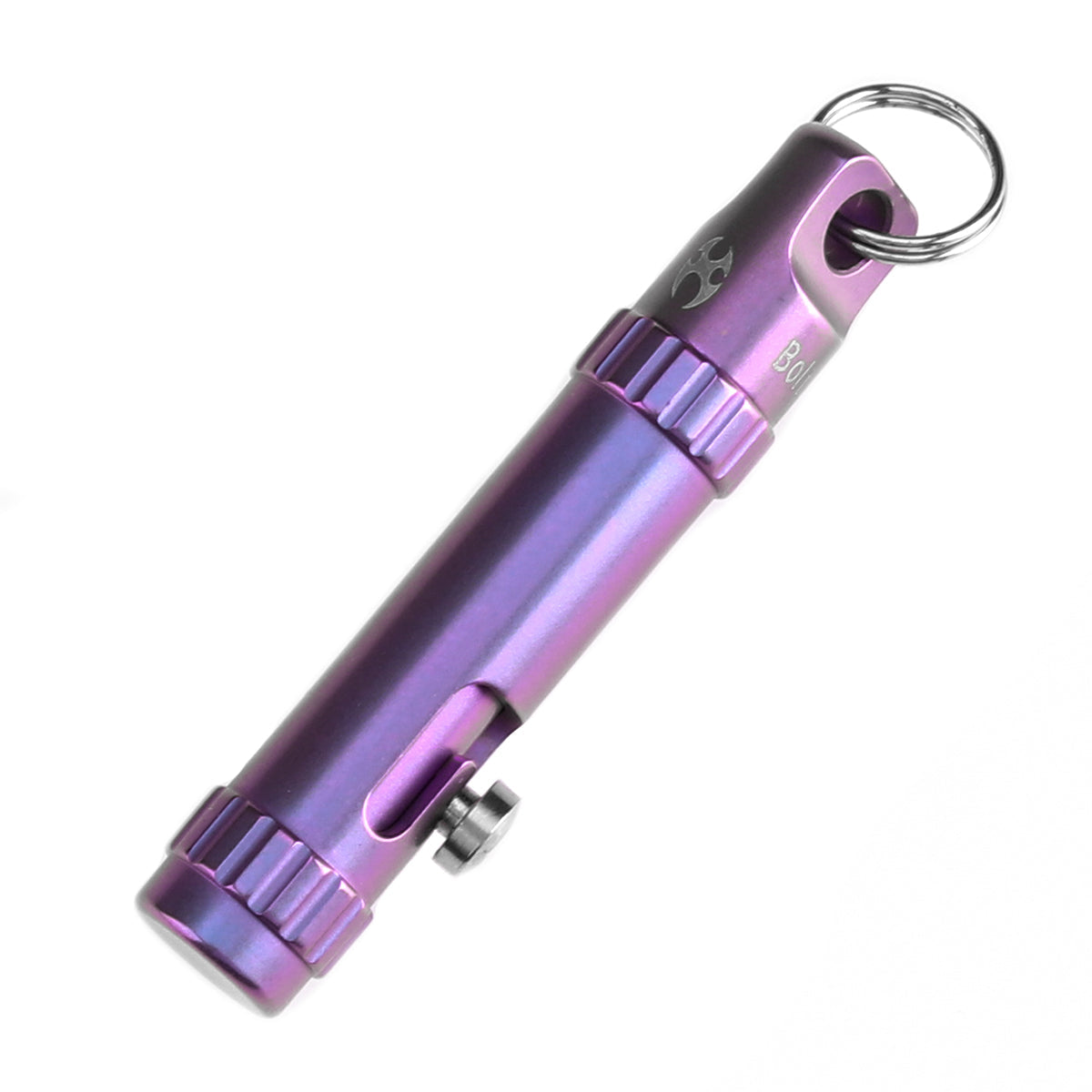 Kansept EDC Bolt Fidget G013A5 Purple Titanium with Bolt Mechanism for Stress Relieving with Key Chain for Lanyard Hole
