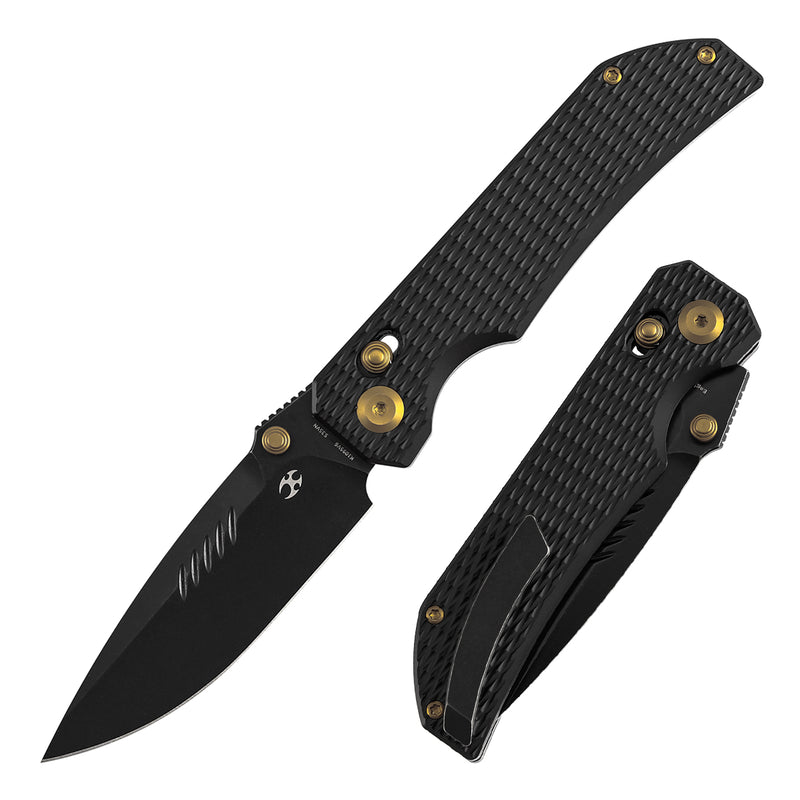 Kansept Eaglestrike K1095V6 CPM-S35VN Blade Titanium Handle Crossbar Lock Folding Knife