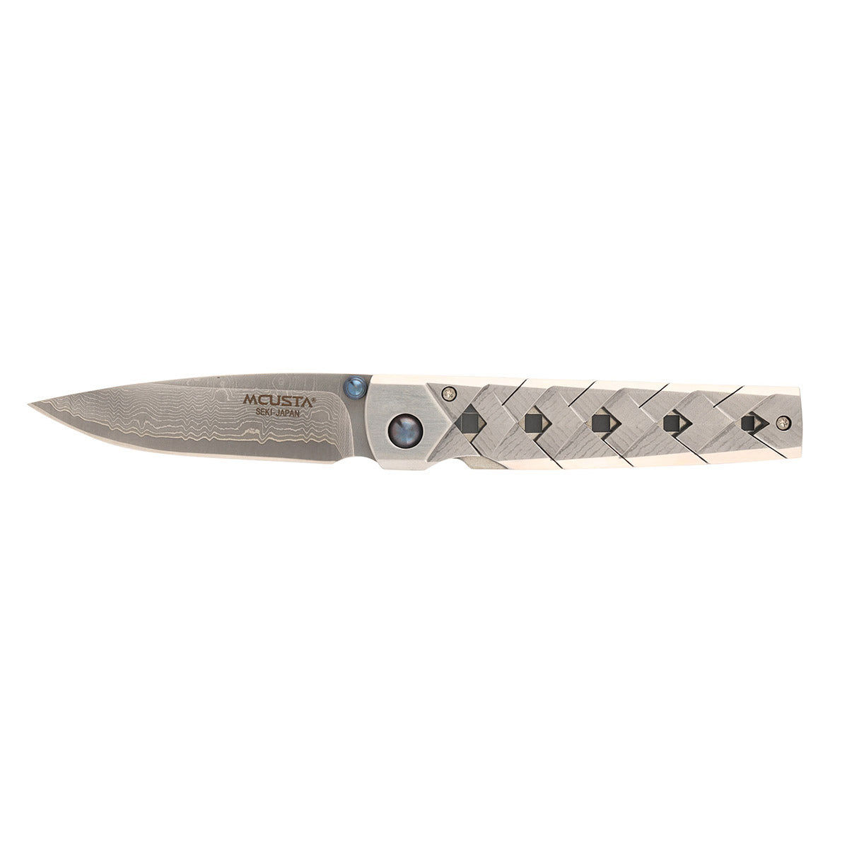 Mcusta Knife MC-0037D Shinra Katana Damascus Blade Damascus Handle Liner Lock
