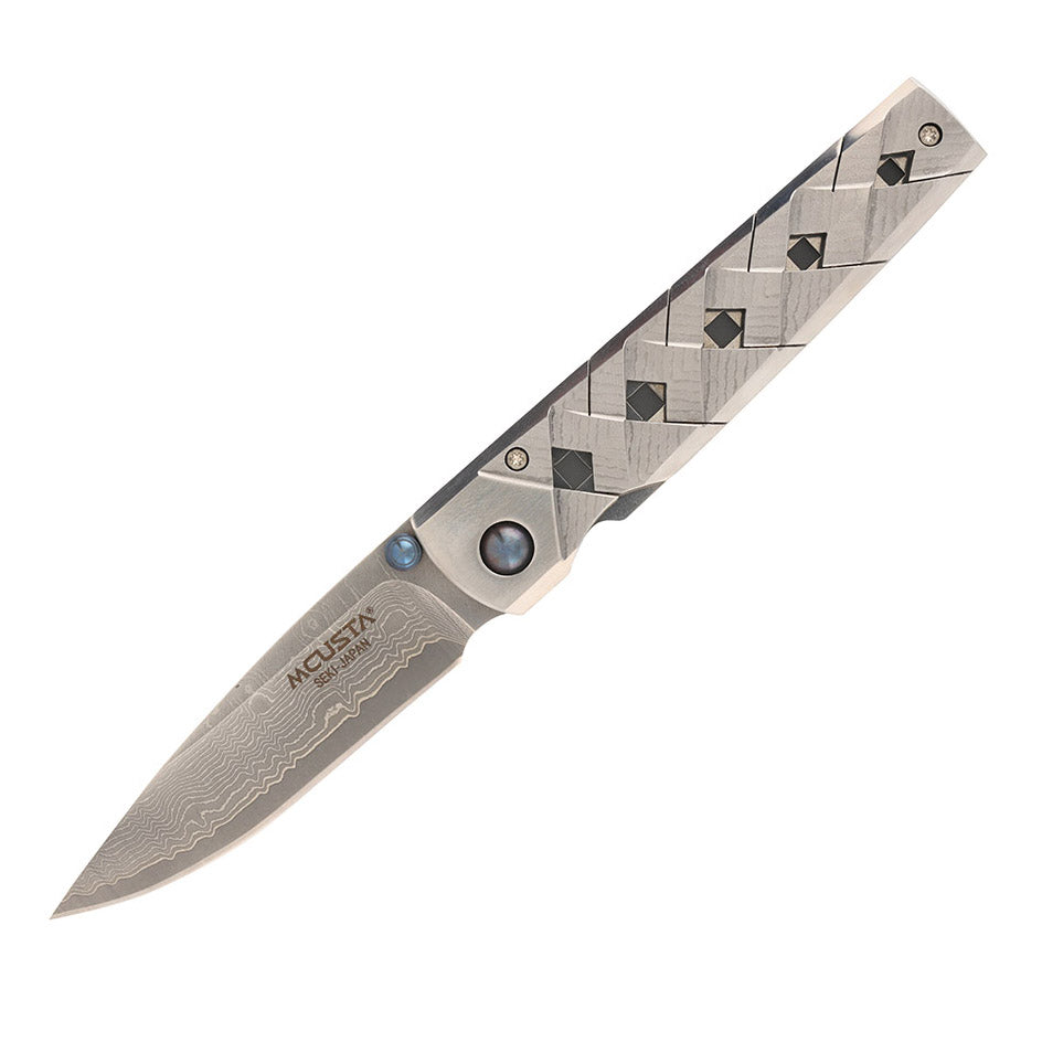 Mcusta Knife MC-0037D Shinra Katana Damascus Blade Damascus Handle Liner Lock