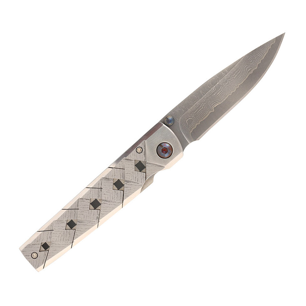 Mcusta Knife MC-0037D Shinra Katana Damascus Blade Damascus Handle Liner Lock
