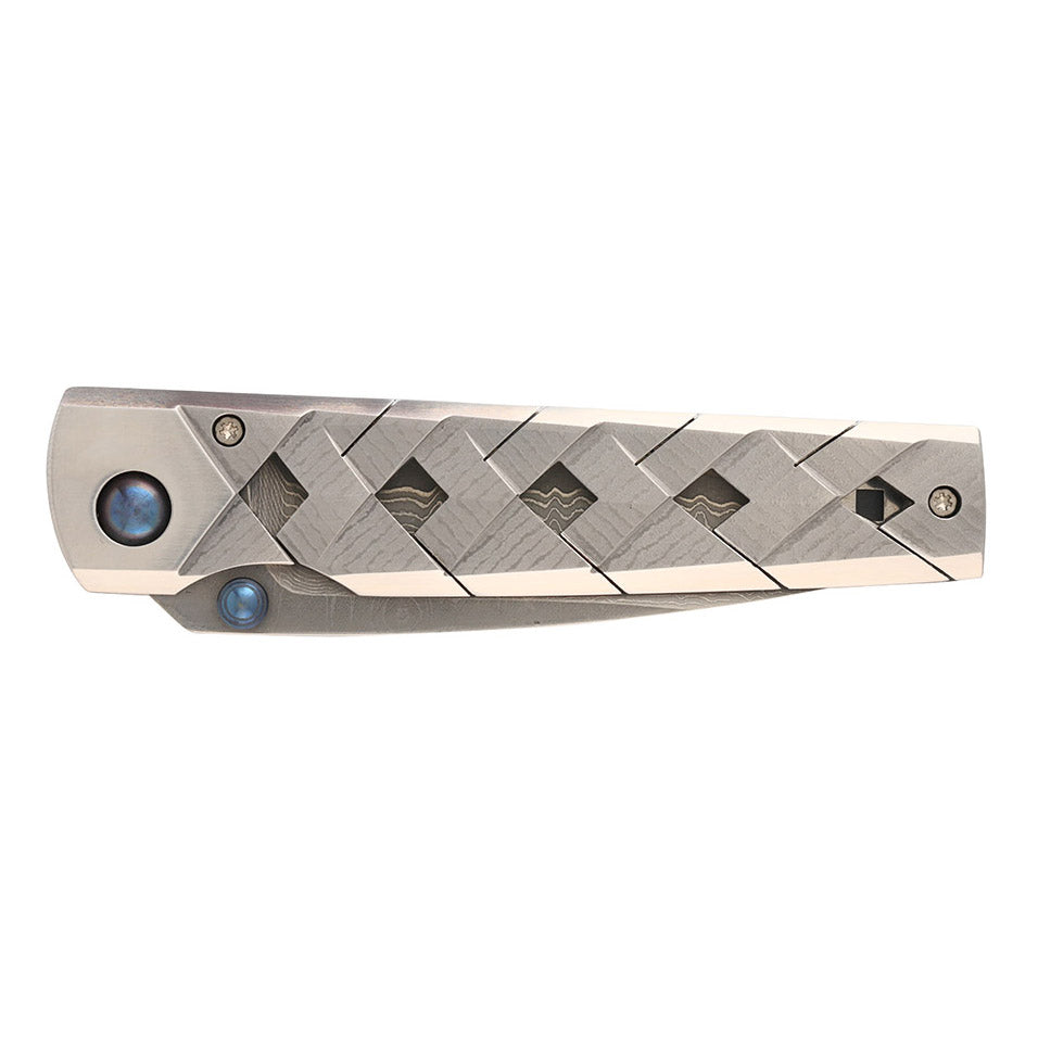 Mcusta Knife MC-0037D Shinra Katana Damascus Blade Damascus Handle Liner Lock